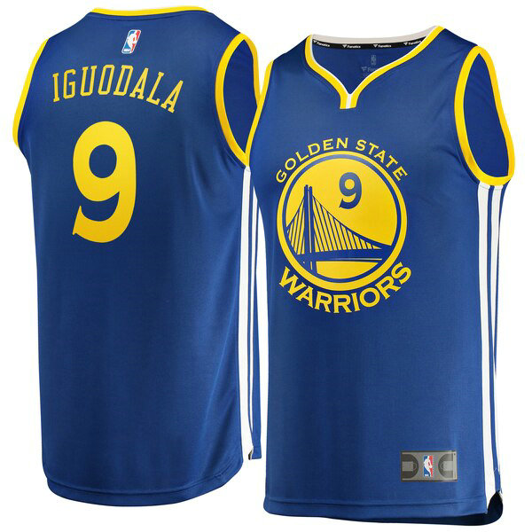 Maillot Golden State Warriors Homme Andre Iguodala 9 Icon Edition Bleu